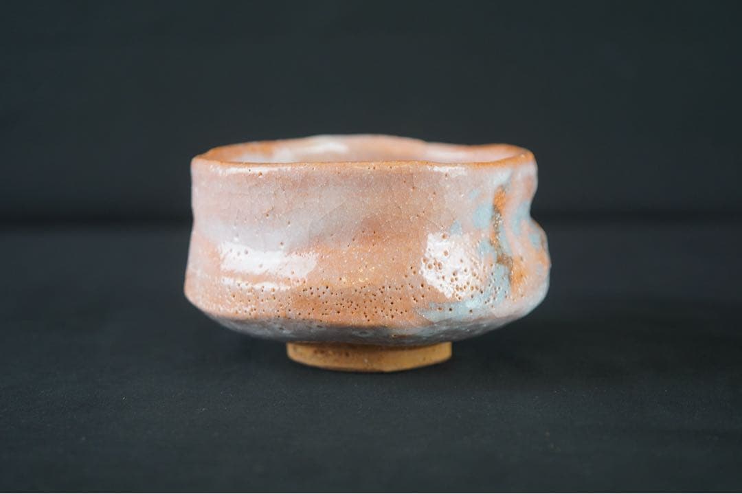 荒川豊蔵 作 紅志野茶碗 共箱 共布 茶道具