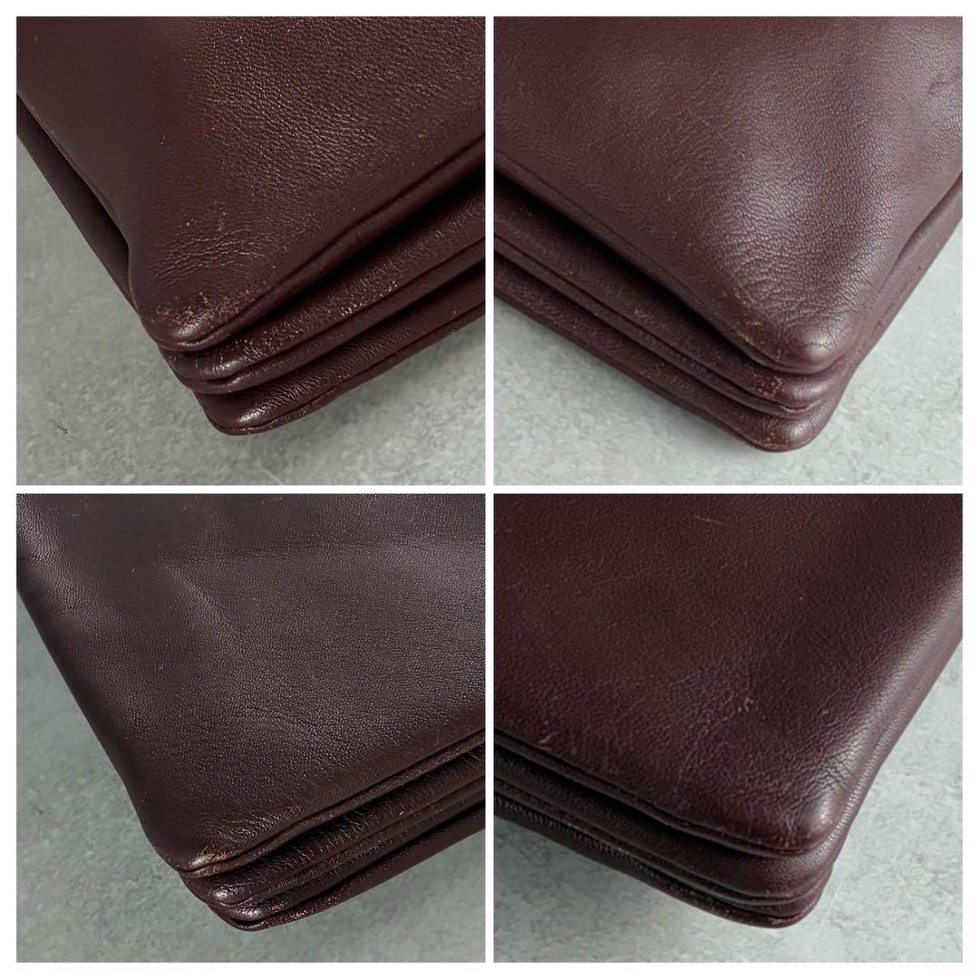 セリーヌ　トリオ　ショルダーバッグ　クラッチバッグ　ラムスキン　ゴールド金具