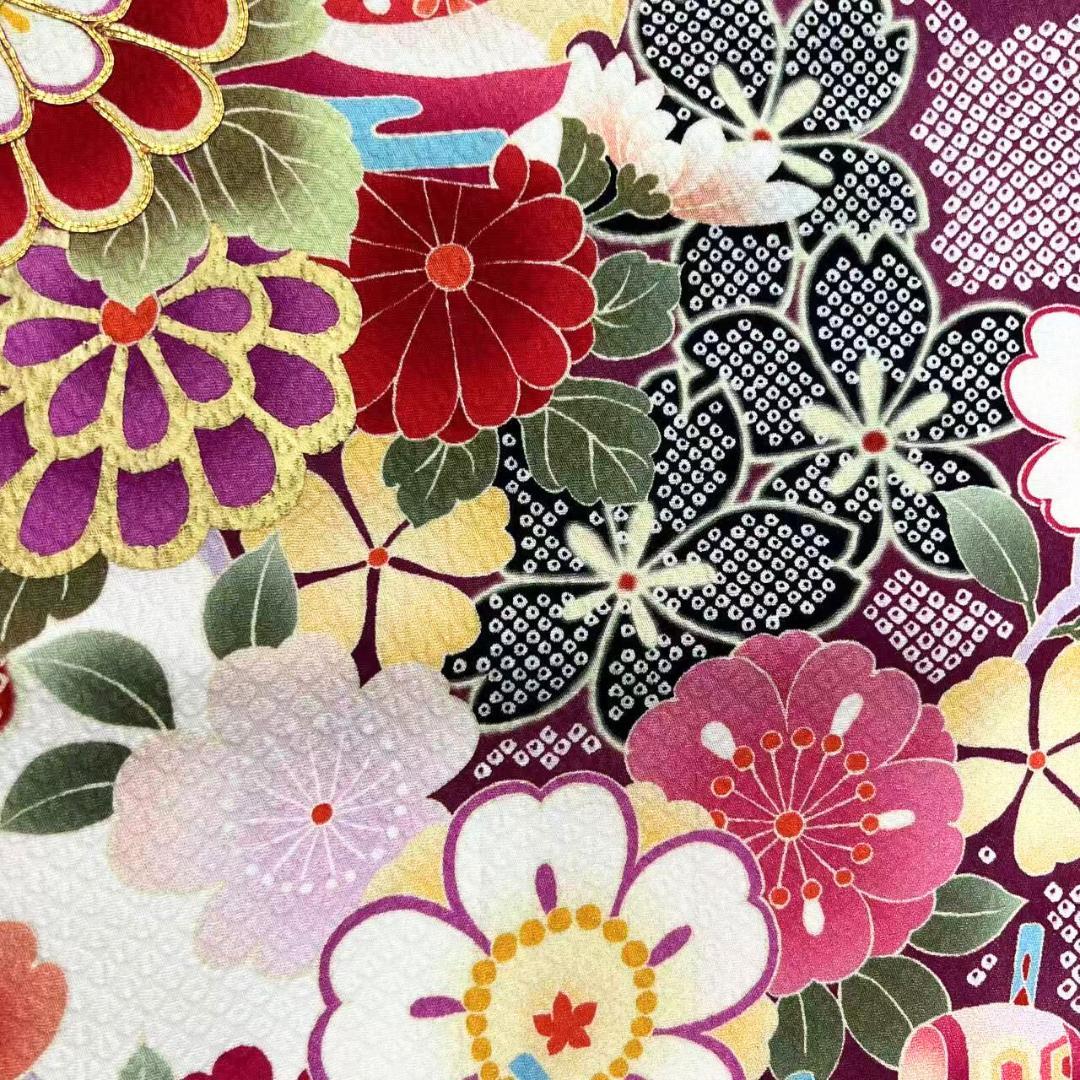 ≪早い者勝ち≫【美品】 振袖 正絹 古典柄 成人式 花柄 単品 白 96 ●