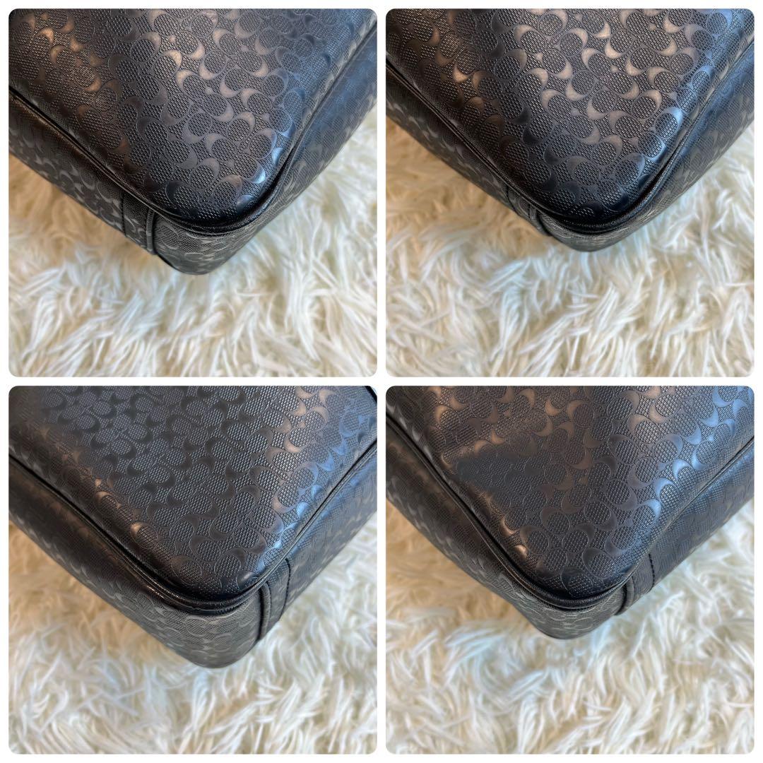 コーチ 2WAY ビジネスバッグ レザー シグネチャー ショルダー付