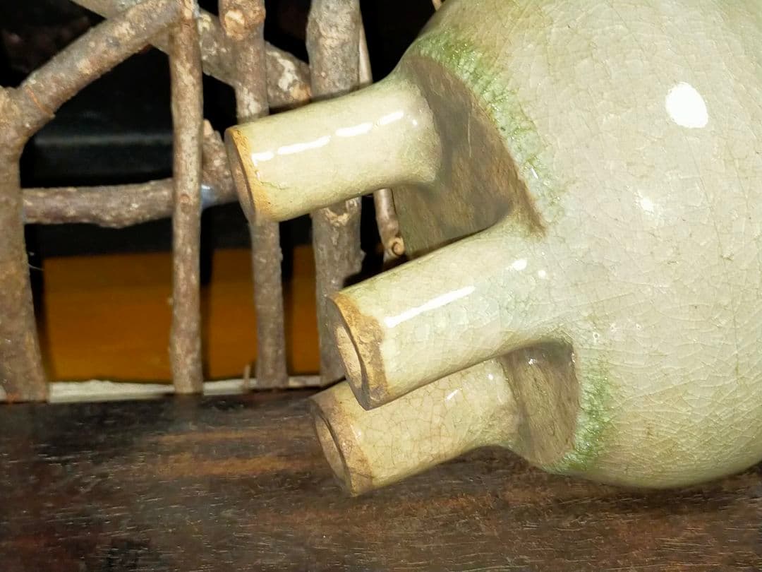 ♥中国♥　青磁　三足　香炉　骨董　古玩