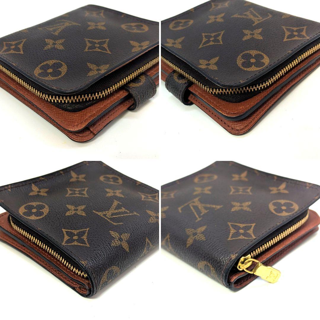 ルイヴィトン モノグラム コンパクトジップ 二つ折り財布 B18