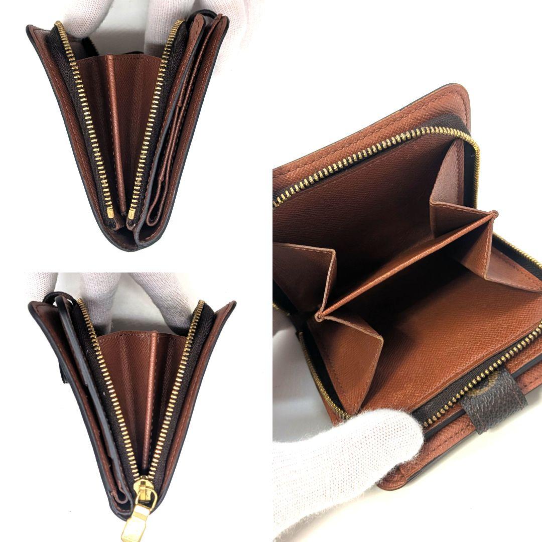 ルイヴィトン モノグラム コンパクトジップ 二つ折り財布 B18