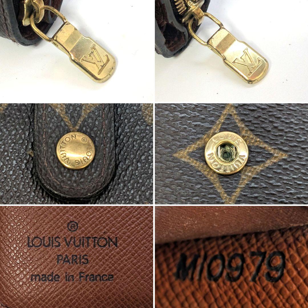 ルイヴィトン モノグラム コンパクトジップ 二つ折り財布 B18