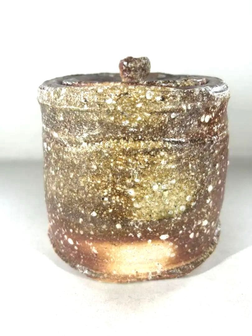 佐伯健剛　信楽焼　水指　水差し　直径16㎝　高さ16㎝