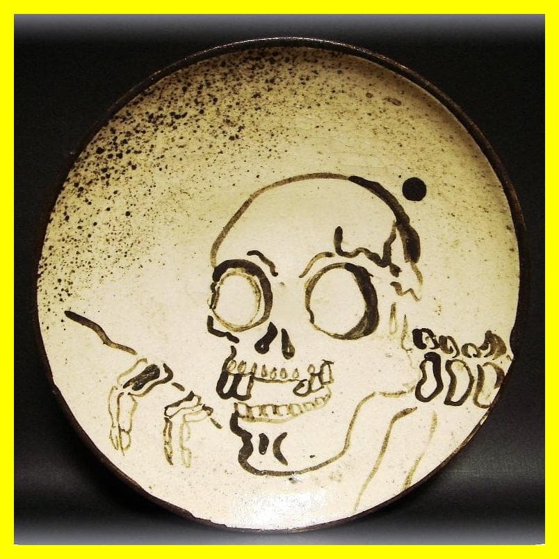 me504⑱『妖怪 がしゃどくろ 皿』　/骨董品 古美術 古玩 アンティーク