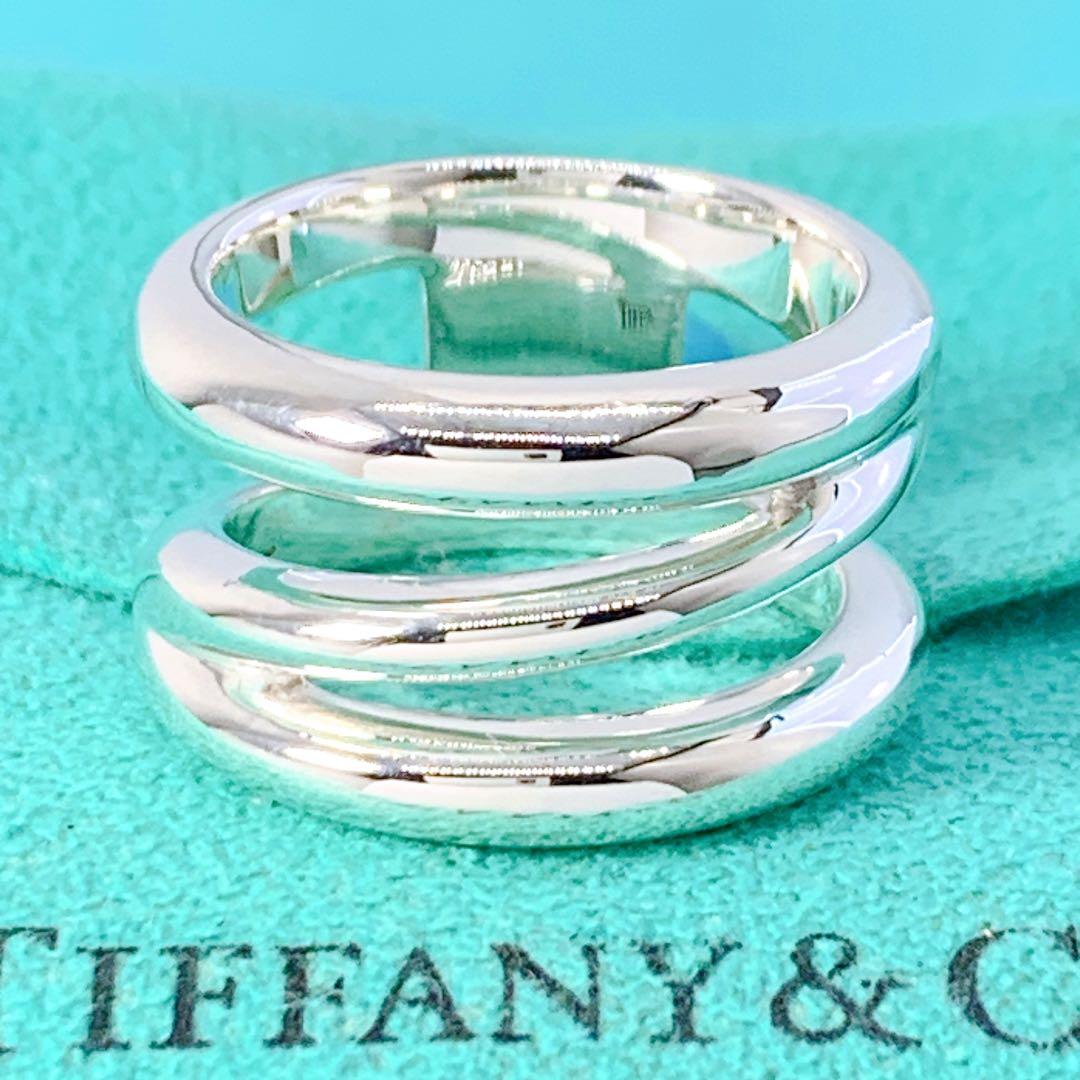 美品 ティファニー ダイアゴナル リング 約8号 シルバー925