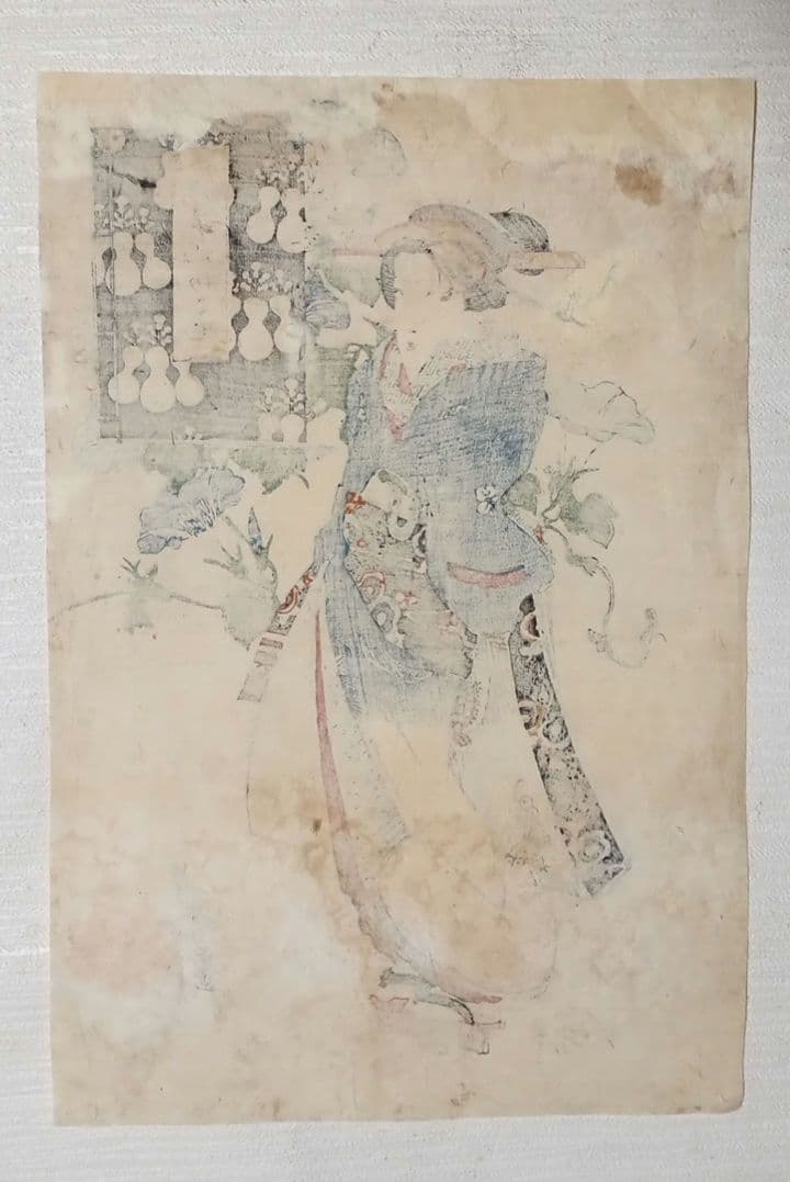 稀浮世絵、美人花合わせ、渓斎英泉画 文政頃出版、おまけ付き