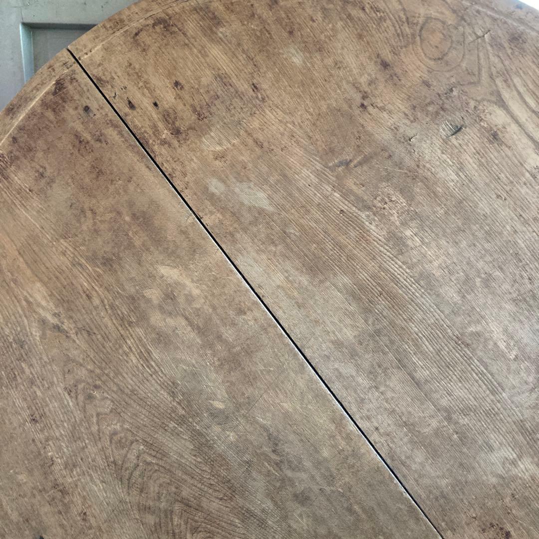 アンティーク 木製 円形座卓