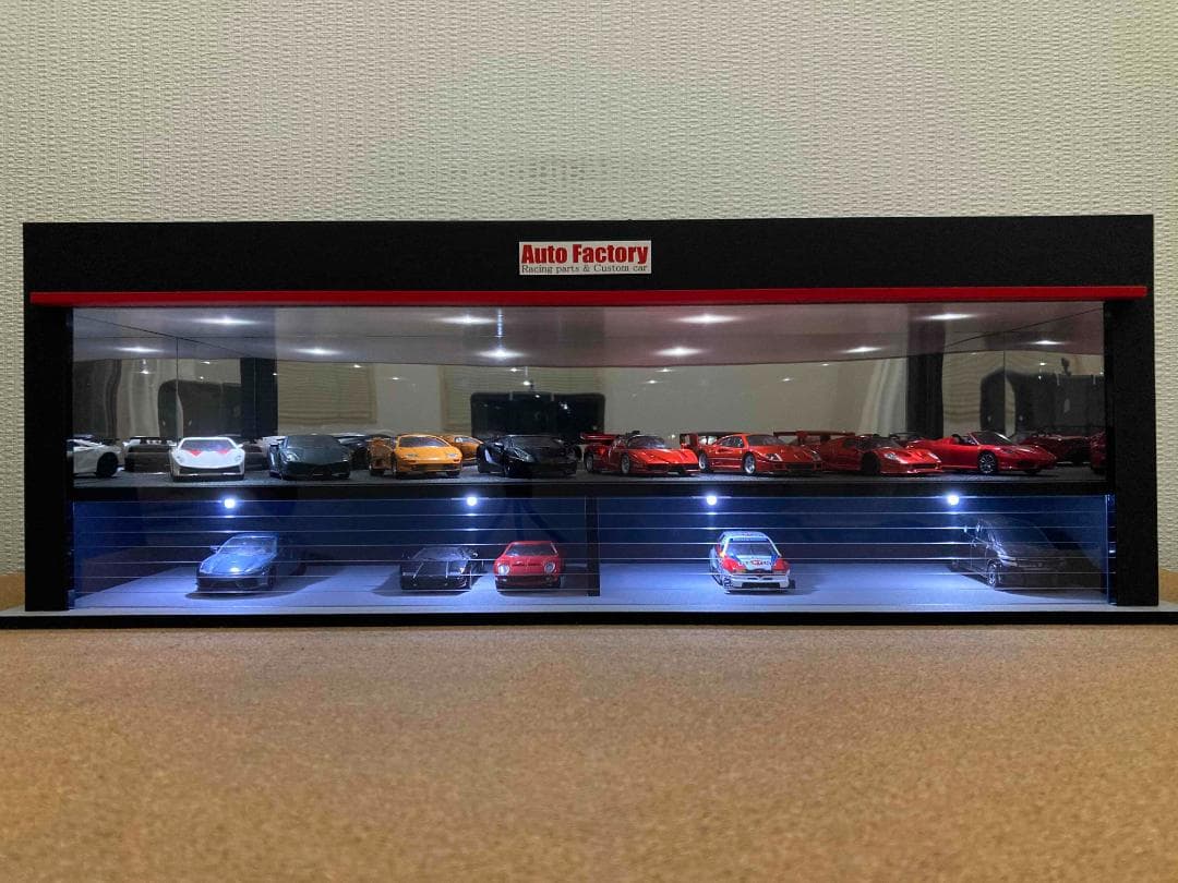ミニカー専用ジオラマ：1/64＆1/43ショールーム＆ガレージⅠ（ワイドタイプ）