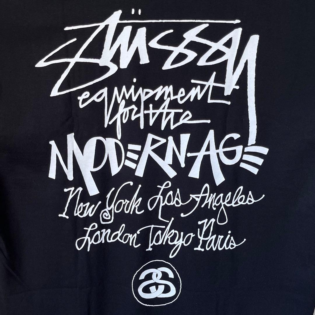 【新品】【両面プリント】ステューシー　Tシャツ　L　ブラック