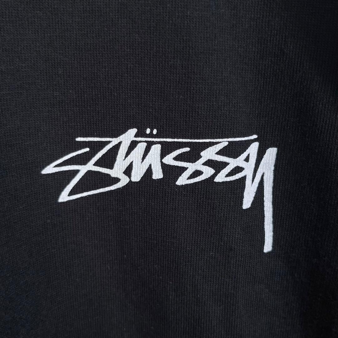 【新品】【両面プリント】ステューシー　Tシャツ　L　ブラック