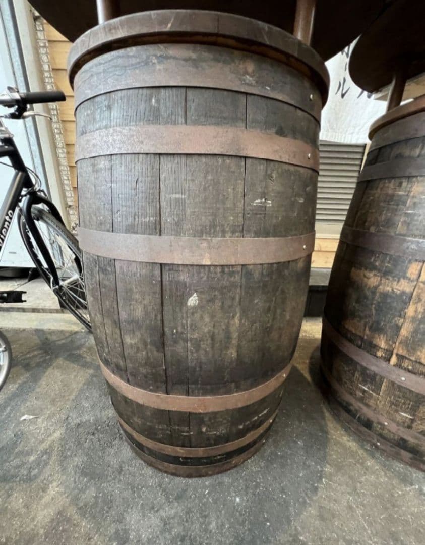 【miya】木製 ワイン樽テーブル 高さ110cm