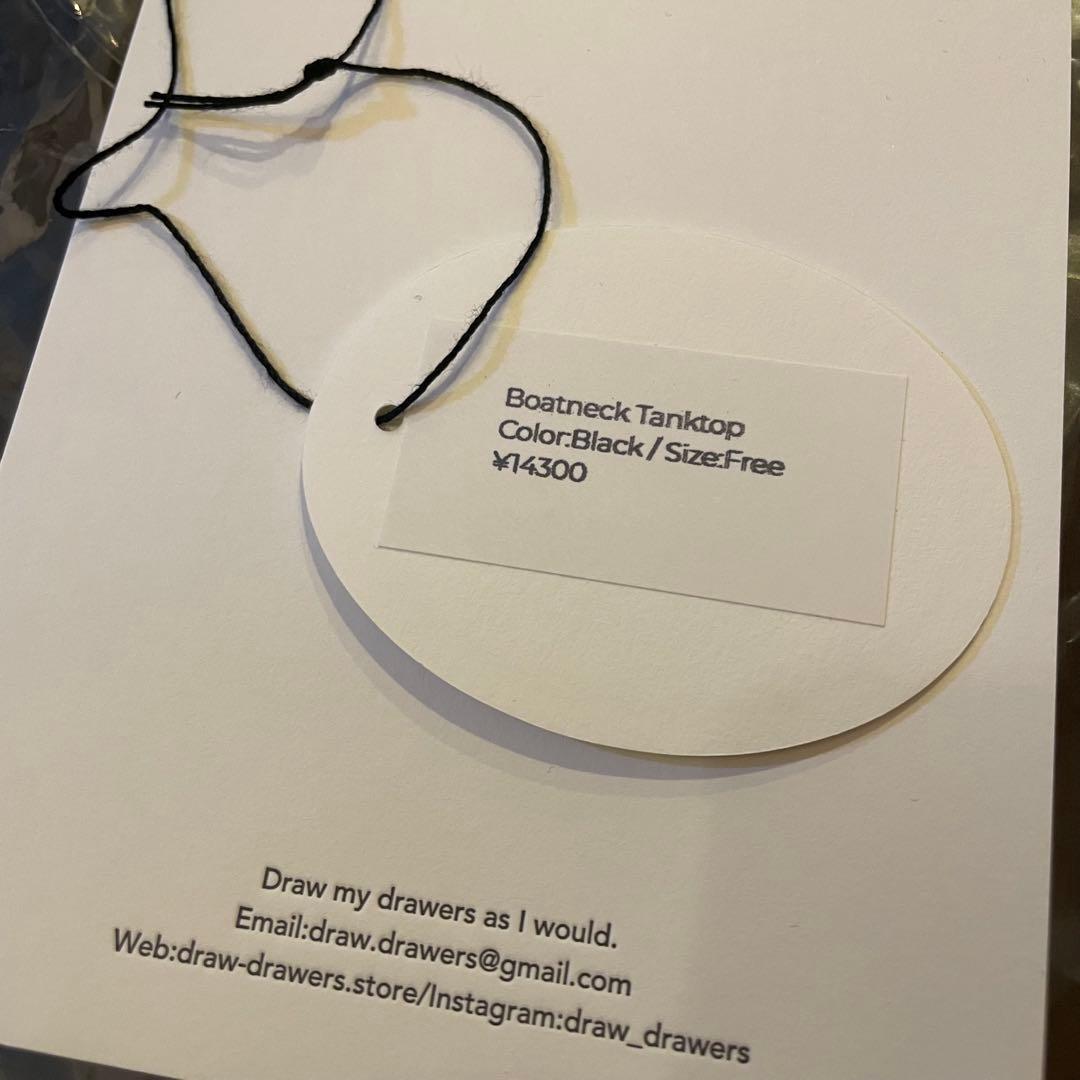 トップス draw drawers Cotton Boat Neck Tanktop
