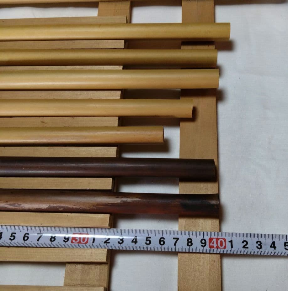 女竹　燻竹　本煤竹　小径管　7本セット