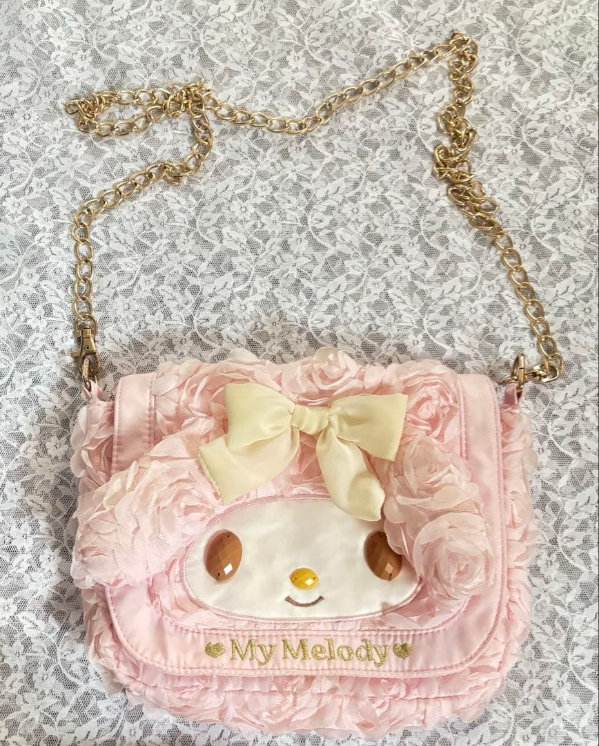 【激レア】希少マイメロディ チェーンショルダーバッグ ローズ