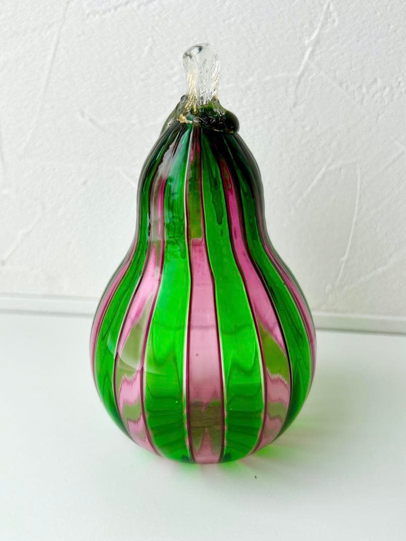 MURANO 希少 ムラノ ヴェネチアン ムラーノ ベネチア ガラス 洋梨 金彩