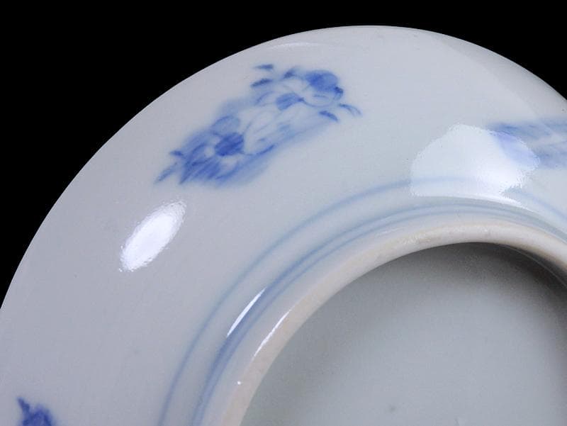 古伊万里　染付　微塵唐草の図　４寸皿　E409AS-CUt