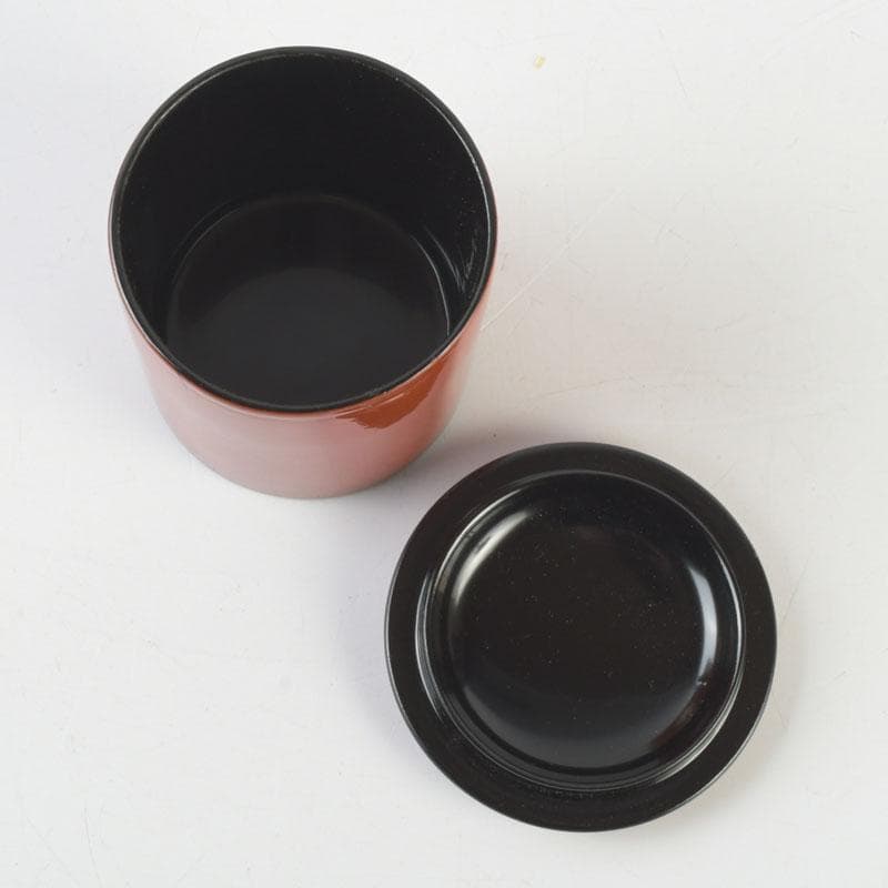 茶道具　中村湖彩作　根來塗　金輪寺　棗　共布共箱　V　9799