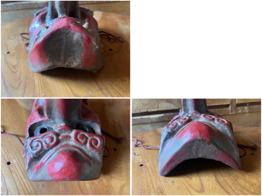 【O-1627】お面 能面 恵比寿 おかめ お多福 東南アジア 仏教 天狗 般若