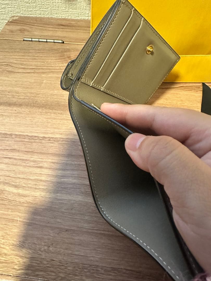 FFダイヤモンド財布 グレー＆ダブグレー ツートンレザー 財布