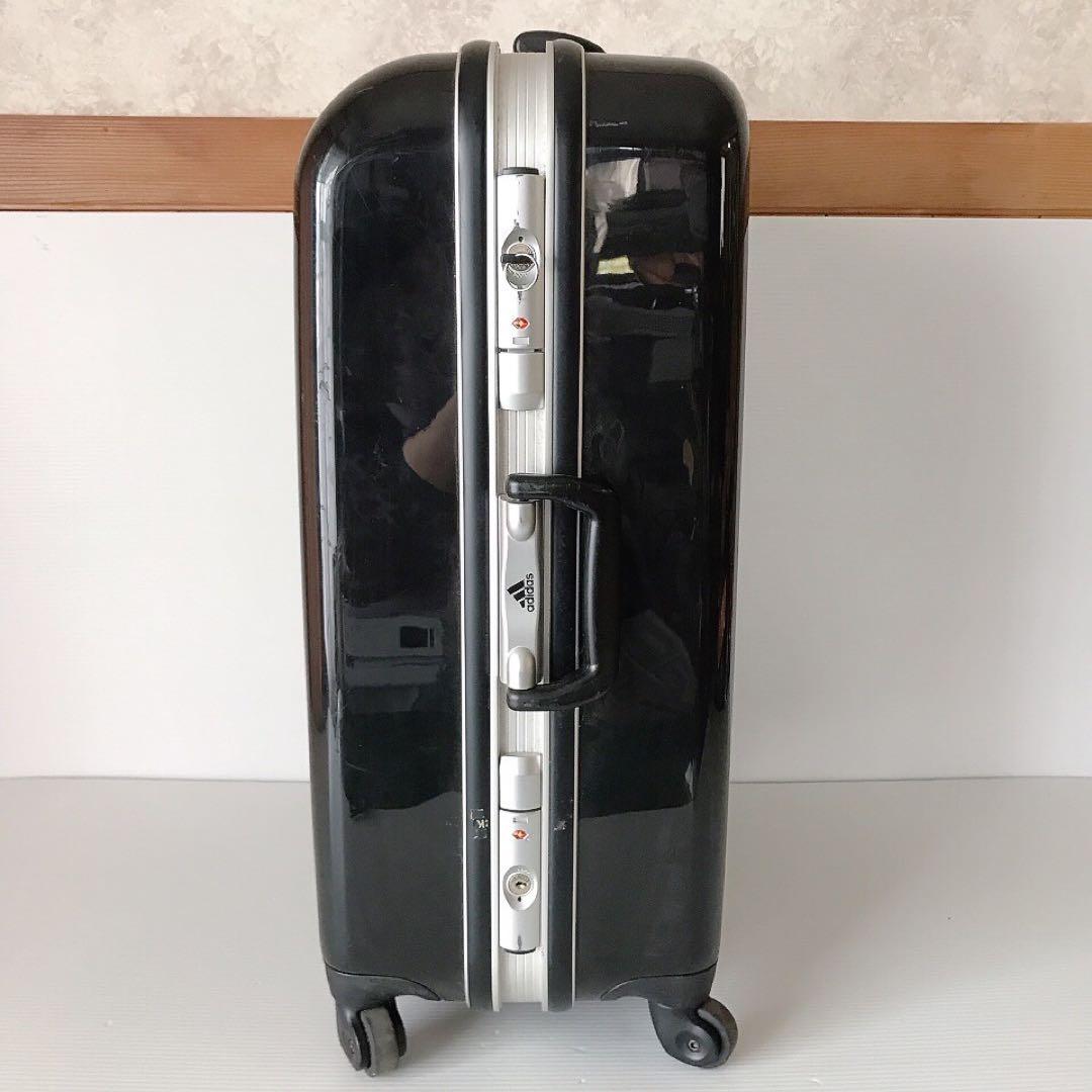 adidas ブラック キャリーケース 5 スーツケース 旅行バッグ