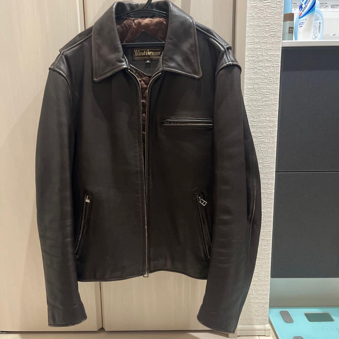 Wind Armor 本革 シングルライダースジャケット M