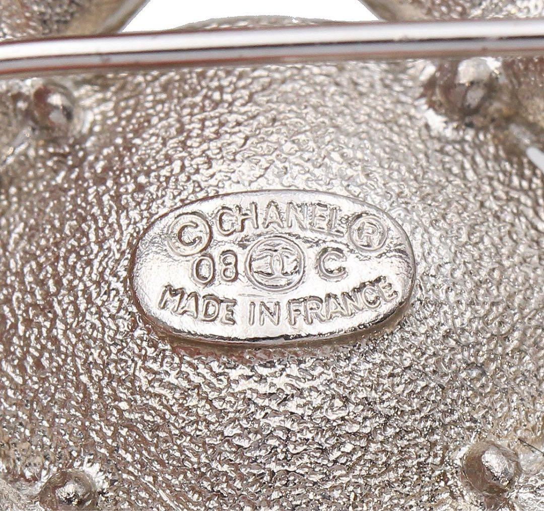 E2855 美品!! シャネル ココマーク ラインストーン ブローチ