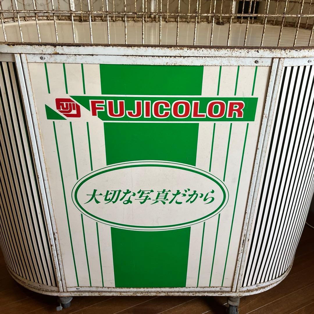 【アンティーク】昭和レトロ フジカラー 店舗用 什器 陳列棚 ノベルティ 古道具