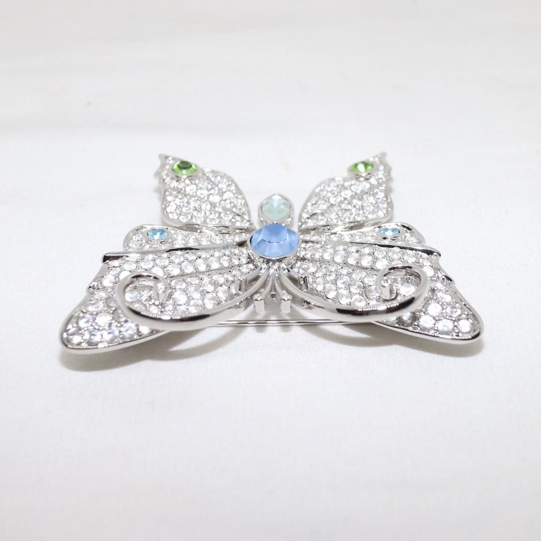 SWAROVSKI スワロフスキー ブローチ 蝶々 大きめ 元箱有り