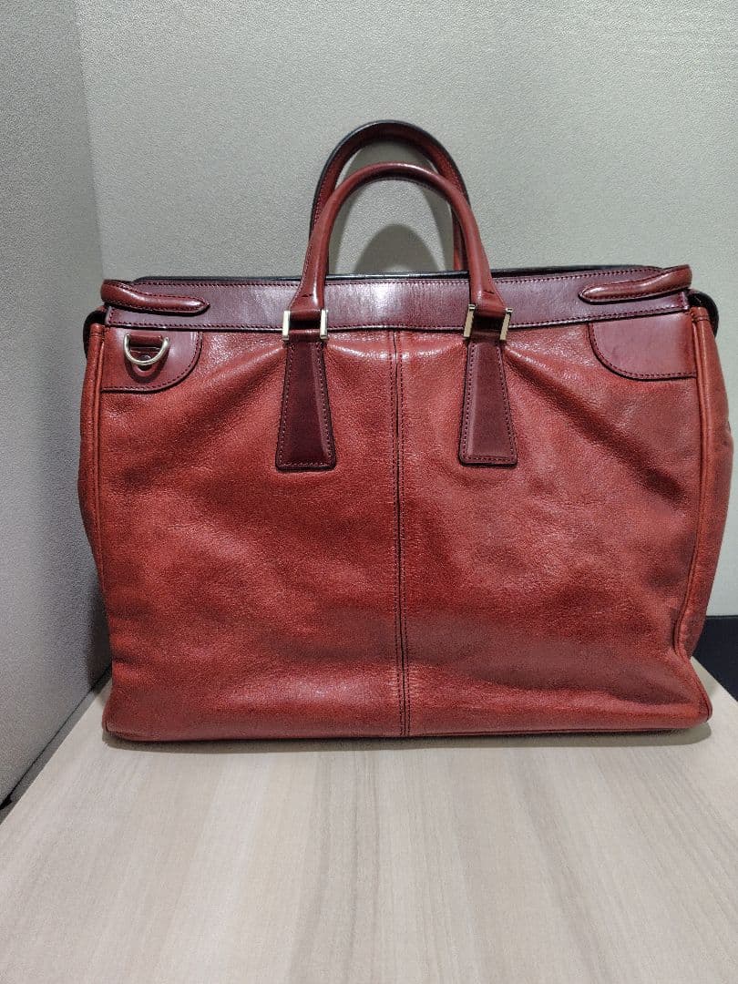 【希少品】万双トートブリーフ　ボルドー