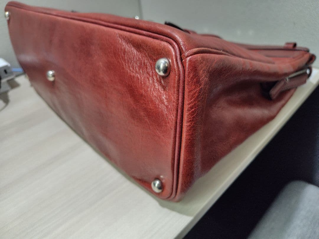 【希少品】万双トートブリーフ　ボルドー