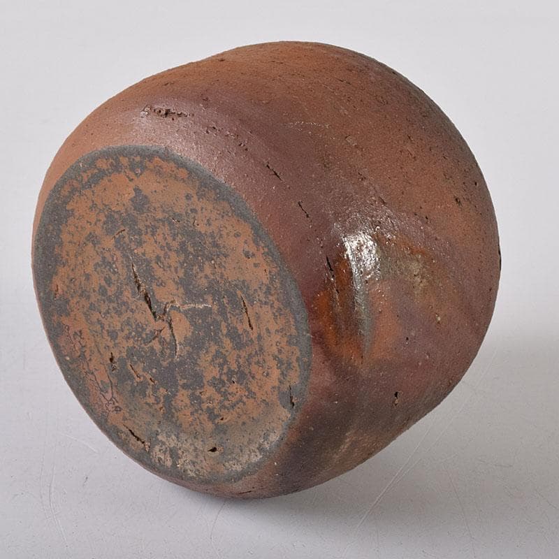 備前焼　古備前　おはぐろ壺　広口茶入　江戸中期　時代箱　C　7617