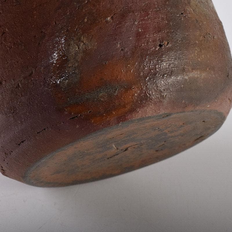 備前焼　古備前　おはぐろ壺　広口茶入　江戸中期　時代箱　C　7617