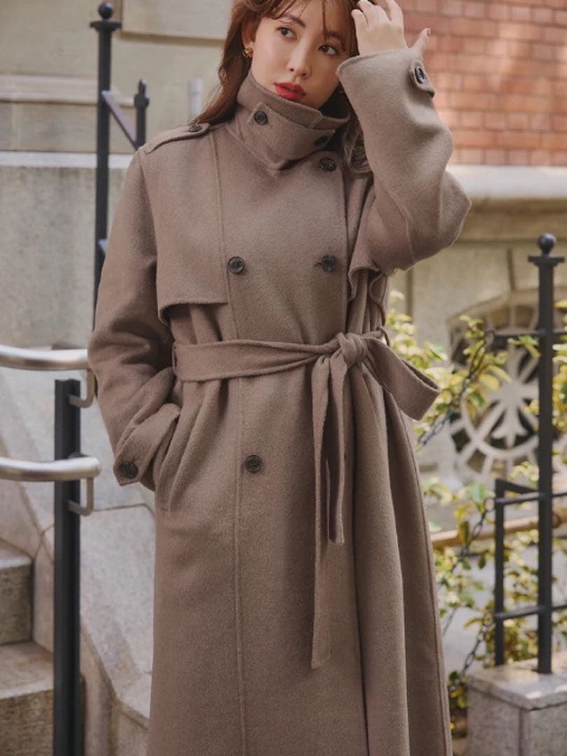 2025 Herlipto新作Wool-Blend Trench Coat