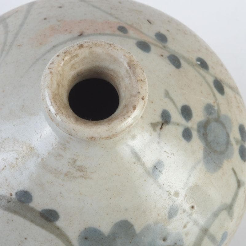 伊万里焼　古伊万里　染付　花文　油壷　小壷　V　9727