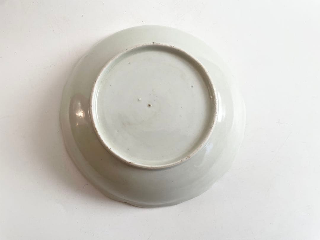 骨董　アンティーク　古伊万里　白磁　陽刻　膾皿　深皿　鉢