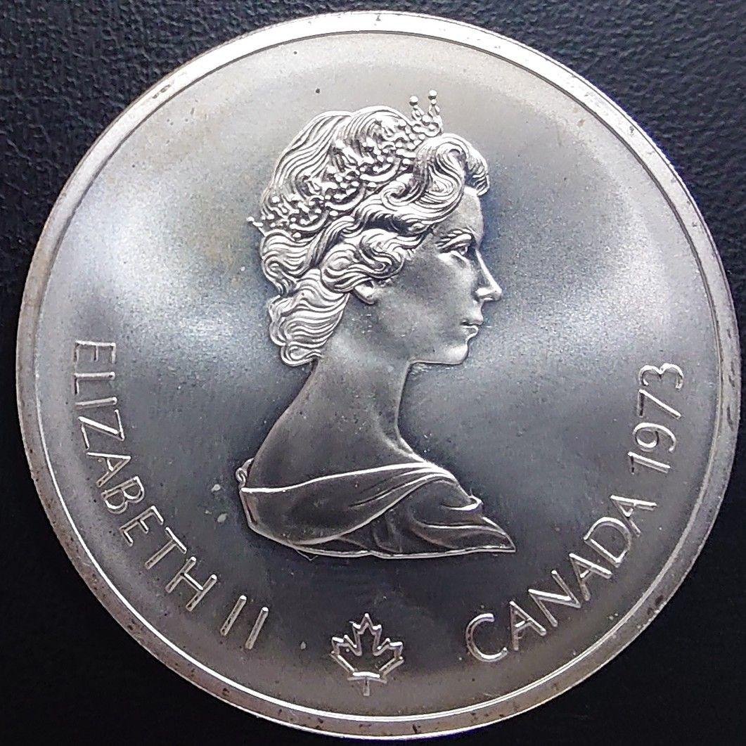 1976年カナダ銀貨 10ドル モントリオールオリンピック世界地図特大記念銀貨