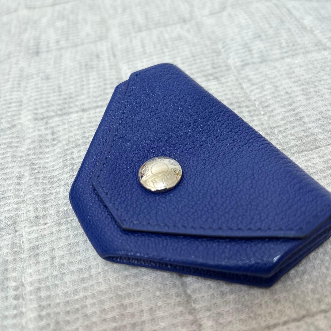 HERMES ルヴァンキャトル ケース 小銭入れ ブルー　ユニセックス