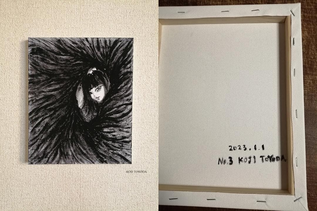 【1点もの・原画】アクリル絵の具 絵画#3 約220mm×273mm