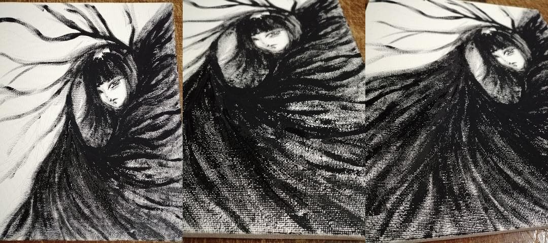 【1点もの・原画】アクリル絵の具 絵画#3 約220mm×273mm