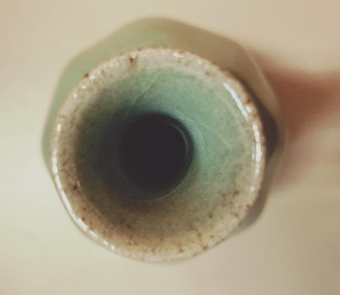 梶原茂正 有田焼 青磁 貫入 花入