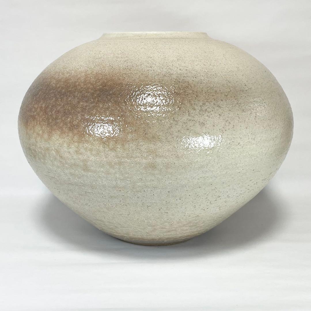 萩焼　萩華山　小野光龍　大壺　木箱入り　未使用　花瓶　壺