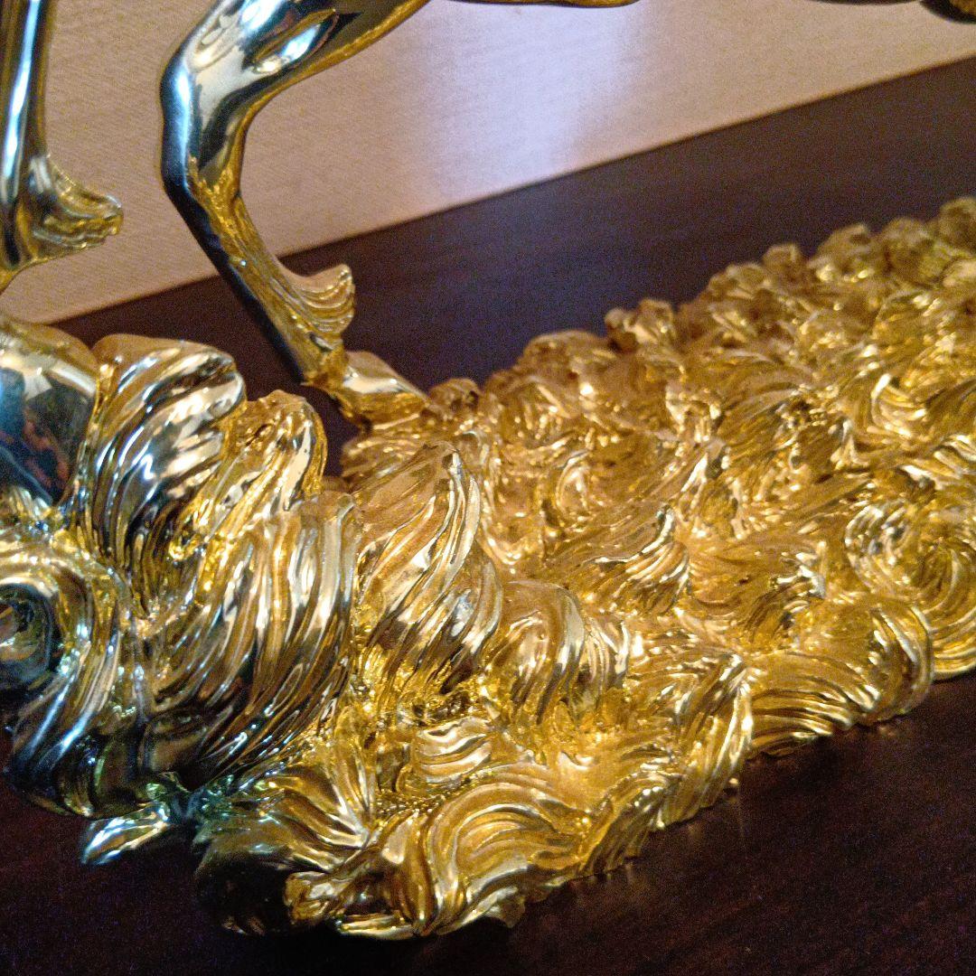 馬のメタル彫刻 シルバーゴールド