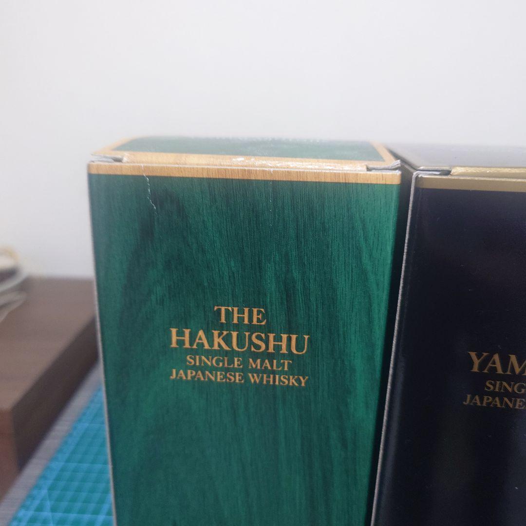 山崎18年セット、白州18年セット、響21年空瓶、山崎18年空箱のセットです！