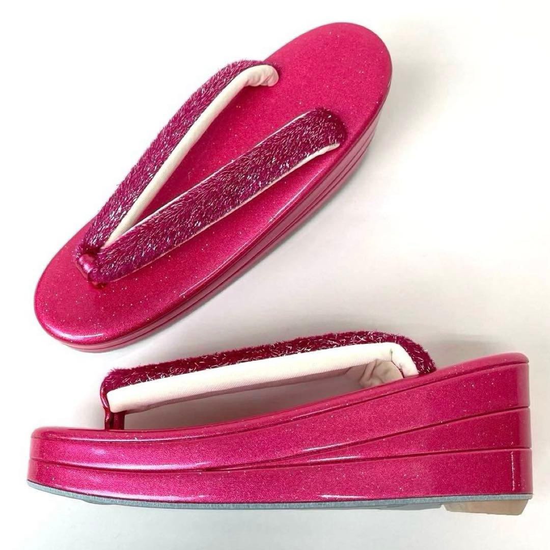 【着物と帯 時流】L25840ts◆振袖用 草履バッグセット◆厚底 日本製未使用