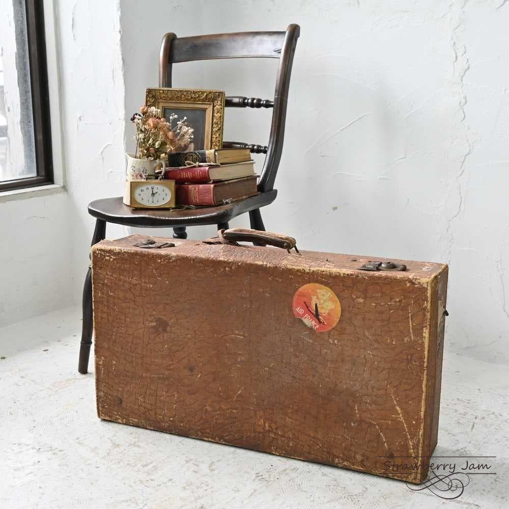L3612-99-9 英国アンティーク トランク レザー 収納 かばん イギリス