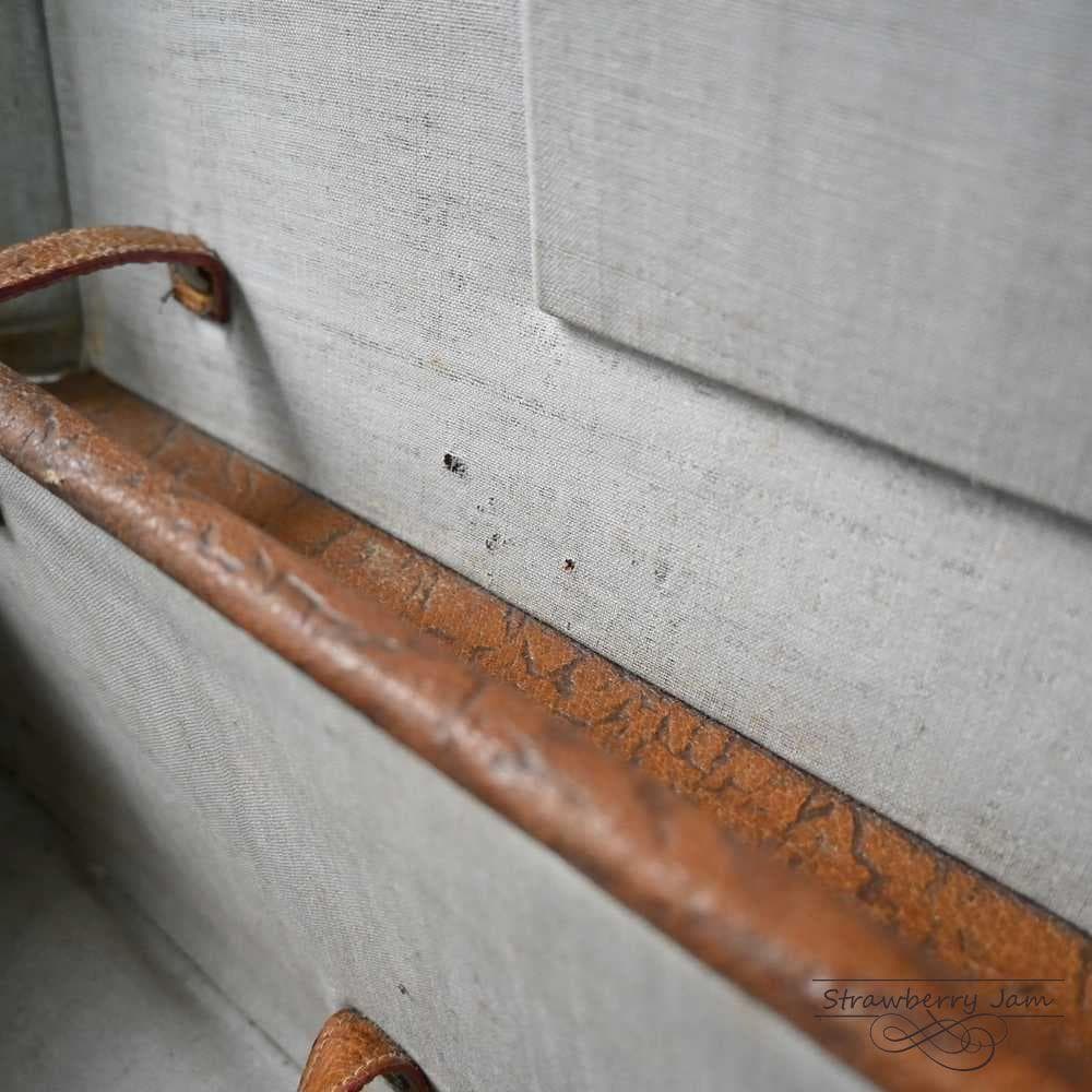 L3612-99-9 英国アンティーク トランク レザー 収納 かばん イギリス