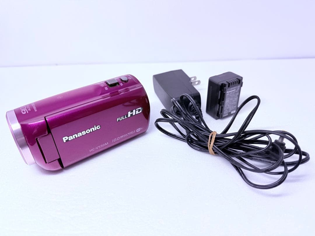 Panasonic HC-V550M レッド 動作確認済 HDビデオカメラ