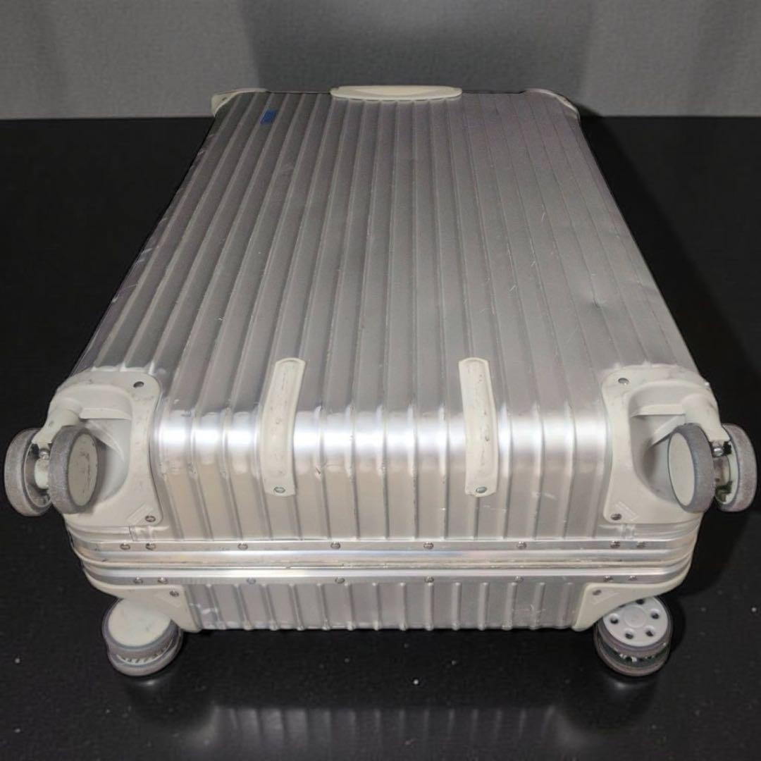 大型 RIMOWA リモワ トパーズ アルミ キャリーケース 旅行 4輪 青ロゴ